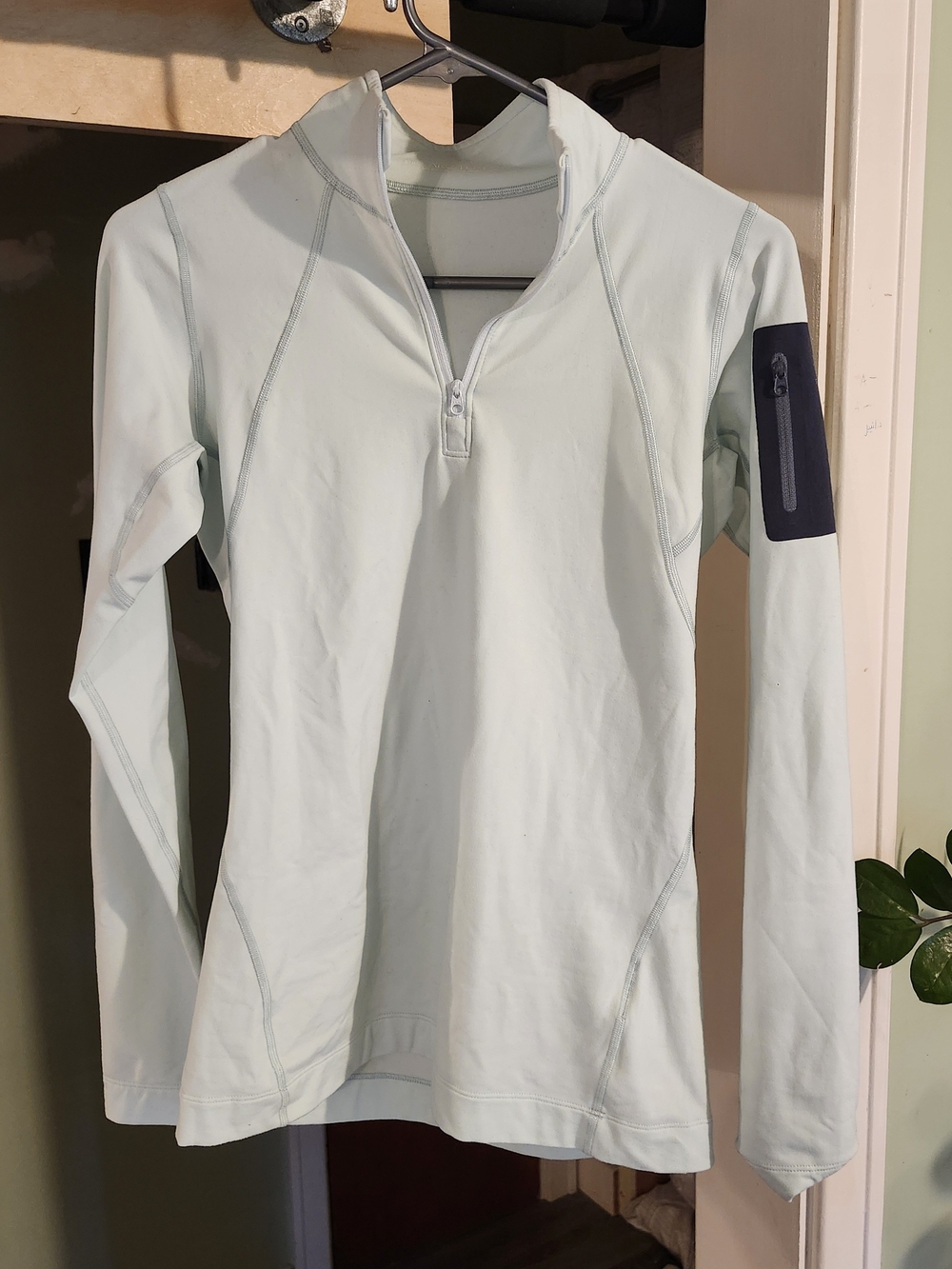 Women's Light Mint Half-Zip Performance Top